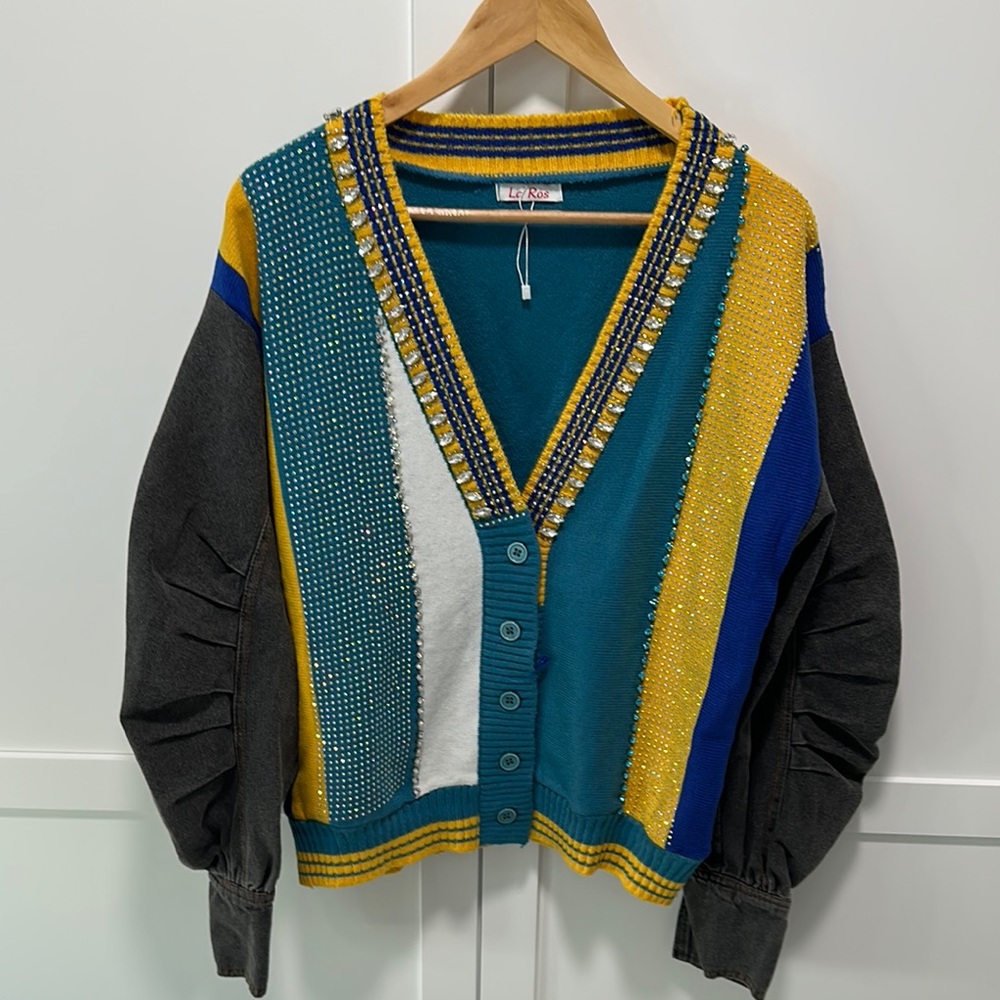 Colorful Beaded Cardigan